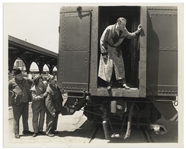 Moe Howard Personally Owned 10 x 8 Glossy Photo From the 1936 Three Stooges Film A Pain in the Pullman -- Very Good Condition